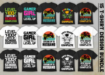 Level Up T-Shirt Design Bundle