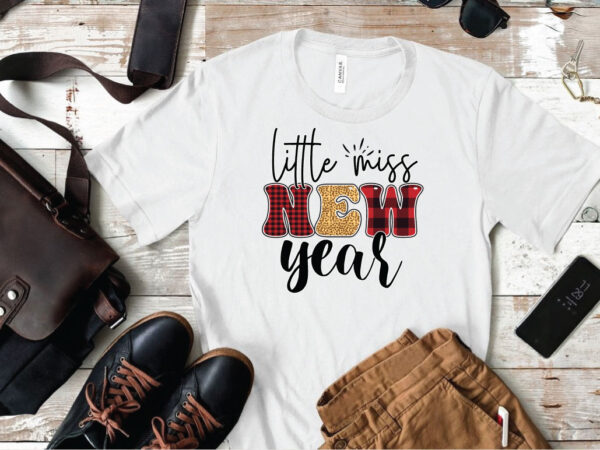 Little miss new year t shirt vector graphic