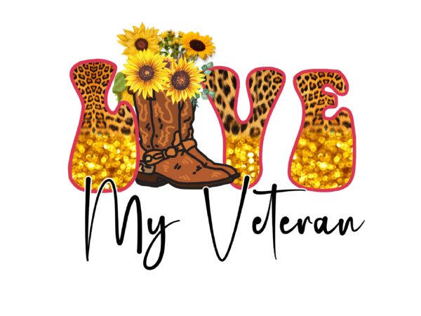 Love my veteran day sublimation t-shirt design 3