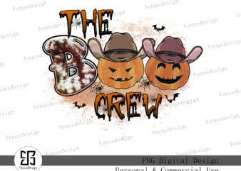 The Boo Crew Halloween Sublimation t shirt designs for sale