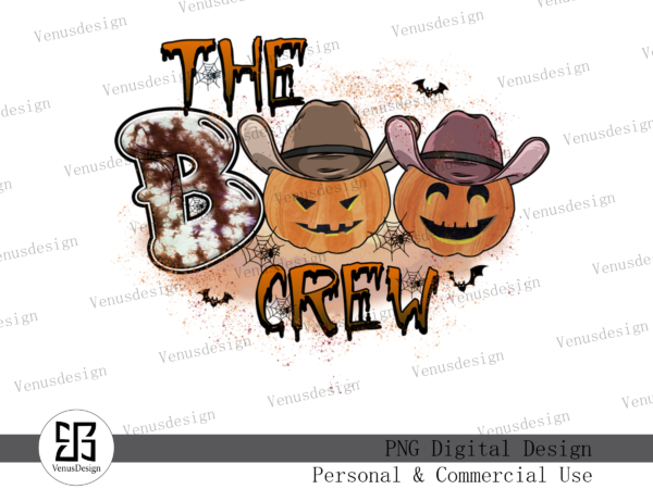 The boo crew halloween sublimation t shirt designs for sale