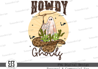 Howdy Ghouls Halloween Sublimation graphic t shirt