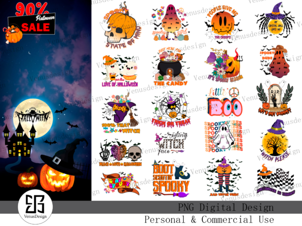 Happy halloween sublimation bundle graphic t shirt