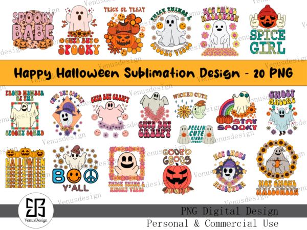 Happy halloween sublimation designs