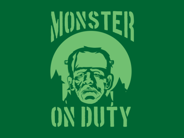Monster on dutty t shirt designs for sale