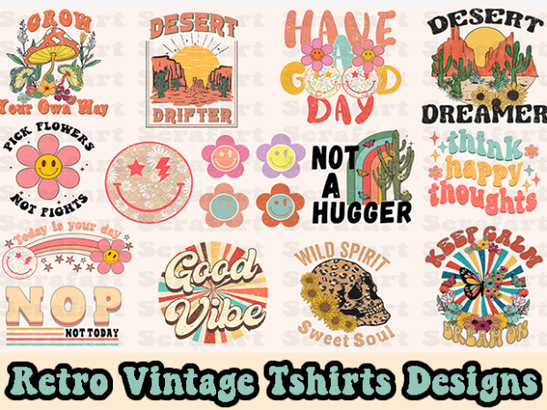 Retro vintage tshirts designs
