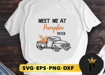 Meet Me At Pumpkin Patch svg, halloween silhouette svg, halloween svg, witch svg, halloween ghost svg, halloween clipart, pumpkin svg files, halloween svg png graphics