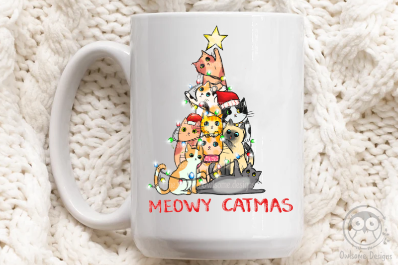 Funny Cat Christmas Sublimation Bundle