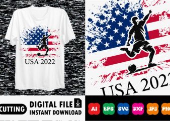 USA 2022 FIFA world cup shirt print template t shirt vector graphic