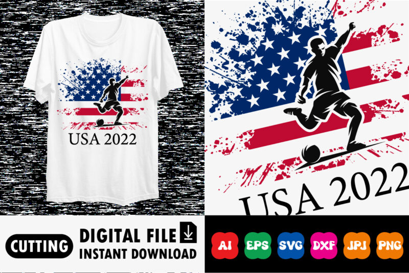 USA 2022 FIFA world cup shirt print template