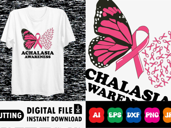 Achalasia awareness shirt print template t shirt vector
