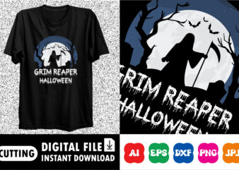 Grim reaper Halloween shirt print template t shirt design template