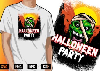 Halloween Party Shirt Print Template