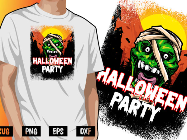 Halloween party shirt print template graphic t shirt