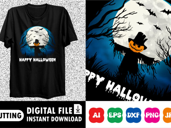 Happy halloween shirt print template graphic t shirt