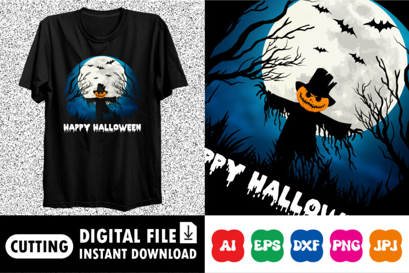 Happy Halloween shirt print template