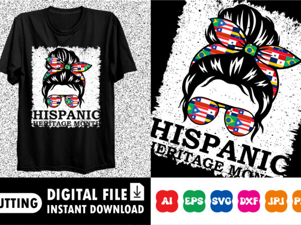Hispanic heritage monti shirt print template graphic t shirt