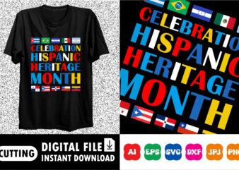 Celebration Hispanic heritage month shirt print template