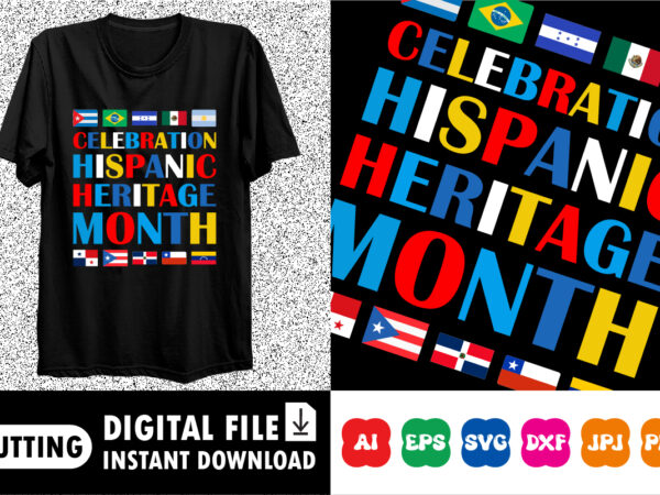 Celebration hispanic heritage month shirt print template t shirt vector file