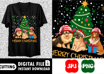 Merry Christmas shirt print template
