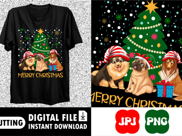 Merry christmas shirt print template t shirt designs for sale