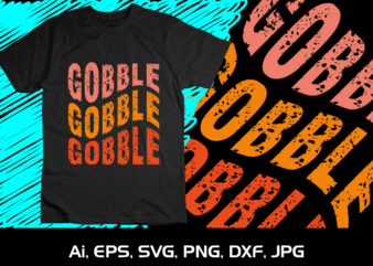 Gobble Halloween Scary Witch Shirt Print Template