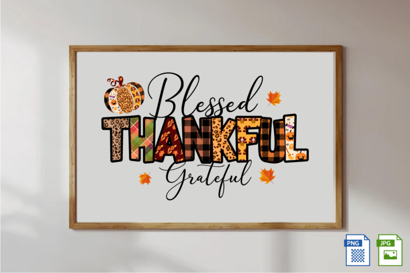 blessed thankful grateful Sublimation Graphic