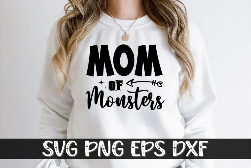 Mom Of Monsters Halloween Shirt Print Template