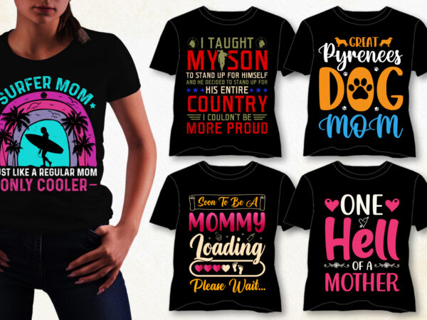 Mom mommy t-shirt design bundle