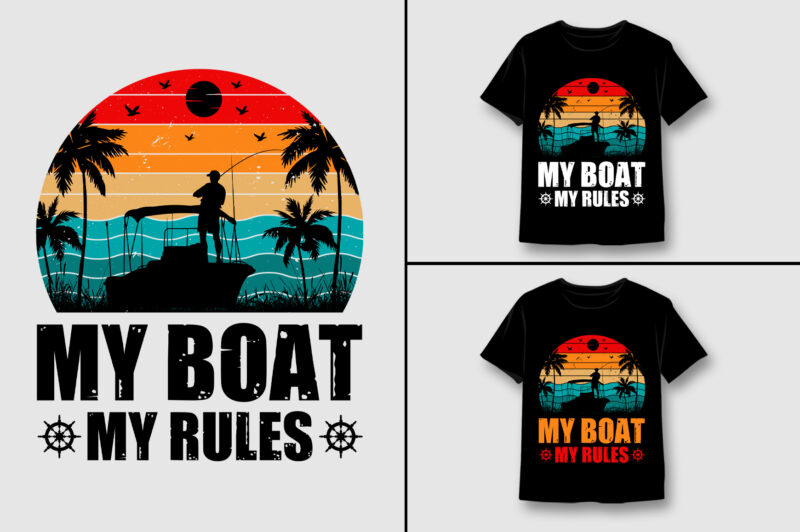 Boat T-Shirt Design Bundle