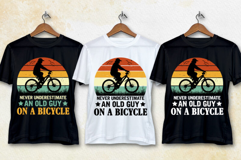 Cycling Bicycle T-Shirt Design Bundle