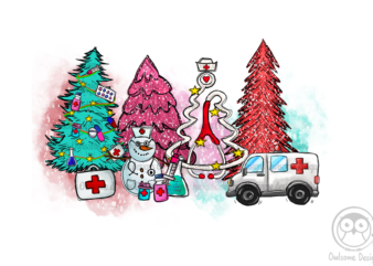 Nurse Christmas Tree PNG Sublimation