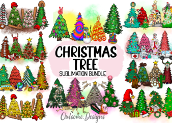 Christmas Tree Sublimation Bundle t shirt vector file