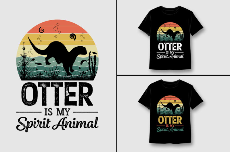 Otter T-Shirt Design Bundle