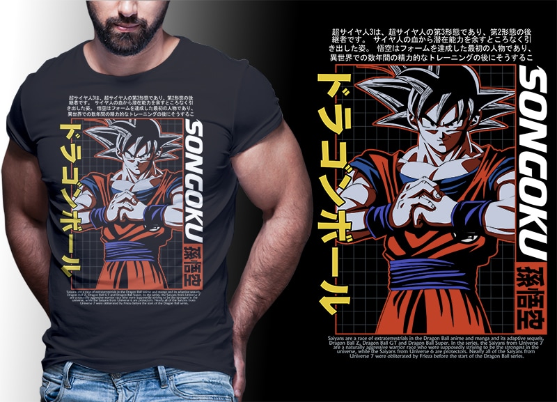 ANIME PART#5 DRAGONBALL EDITION TSHIRT DESIGNS BUNDLE