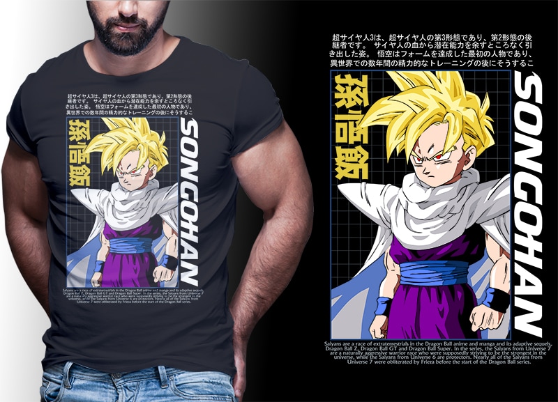 ANIME PART#5 DRAGONBALL EDITION TSHIRT DESIGNS BUNDLE