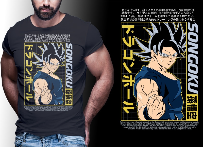 ANIME PART#5 DRAGONBALL EDITION TSHIRT DESIGNS BUNDLE