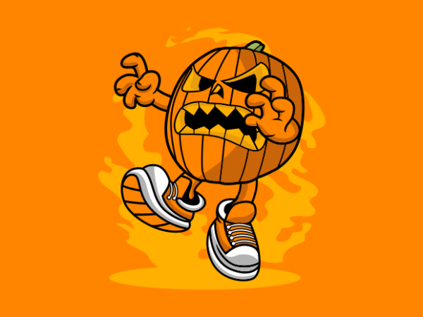 Pumpkin zombie arrg t shirt illustration Pumpkin zombie arrg t shirt illustration