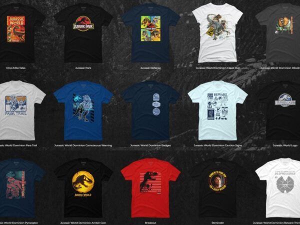 15 jurassicpark png t-shirt designs bundle for commercial use part 1