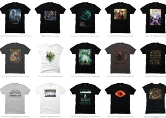15 Lord of the Rings PNG T-shirt Designs Bundle For Commercial Use Part 1