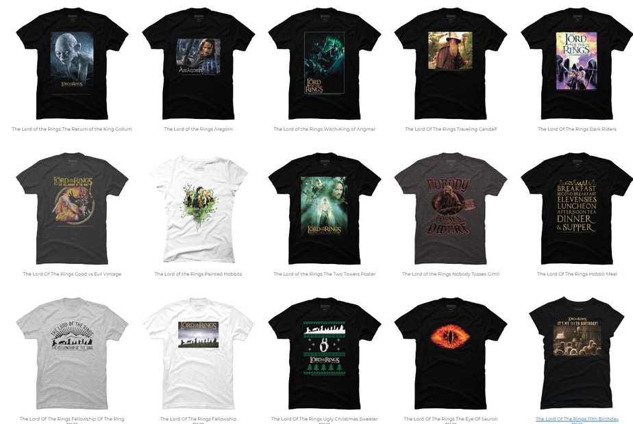 15 Lord of the Rings PNG T-shirt Designs Bundle For Commercial Use Part ...