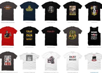 14 Cobra Kai PNG T-shirt Designs Bundle For Commercial Use