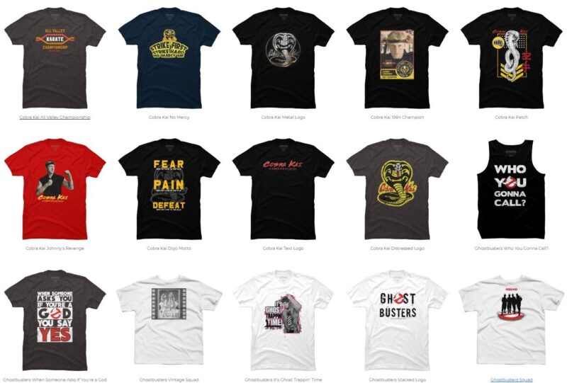 14 Cobra Kai PNG T-shirt Designs Bundle For Commercial Use
