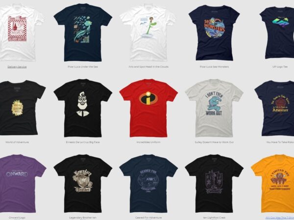 15 pixar png t-shirt designs bundle for commercial use part 1