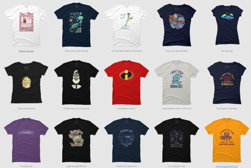 15 Pixar PNG T-shirt Designs Bundle For Commercial Use Part 1