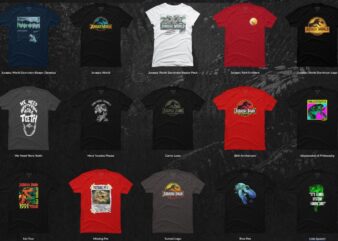 15 JurassicPark PNG T-shirt Designs Bundle For Commercial Use Part 2