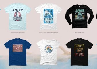 15 Jaws PNG T-shirt Designs Bundle For Commercial Use Part 2