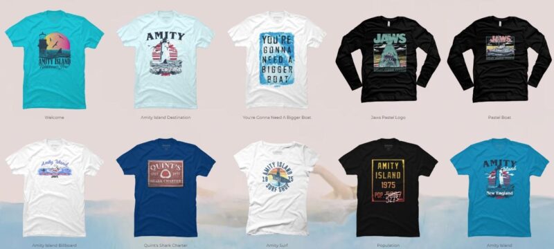 15 Jaws PNG T-shirt Designs Bundle For Commercial Use Part 2