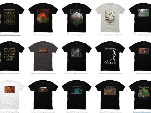 15 lord of the rings png t-shirt designs bundle for commercial use part 2