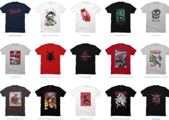15 Spider Man png t-shirt designs bundle for commercial use part 2